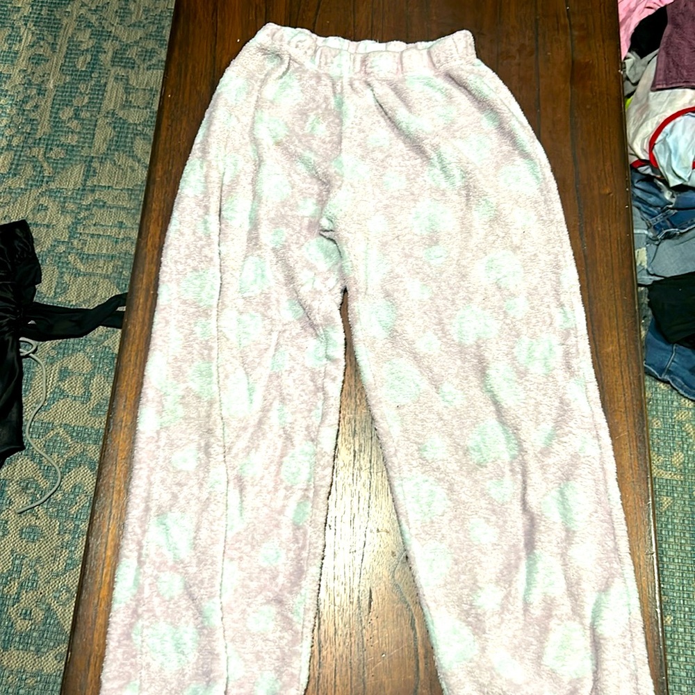 Pink and white pj pants